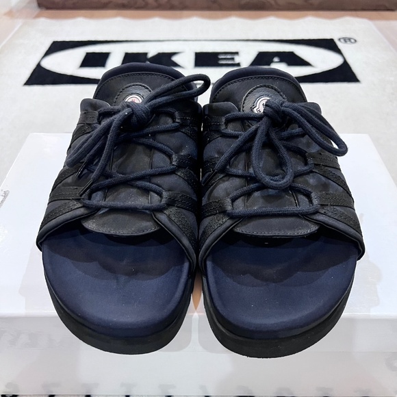 RARE! Moncler Lace Up Primaelo Slide Platform Sandal - Black - Picture 3 of 10